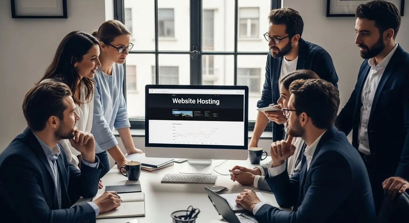 website hosting business team