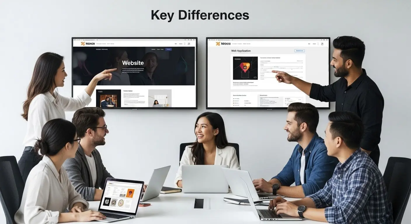Website vs Web Application workspace
