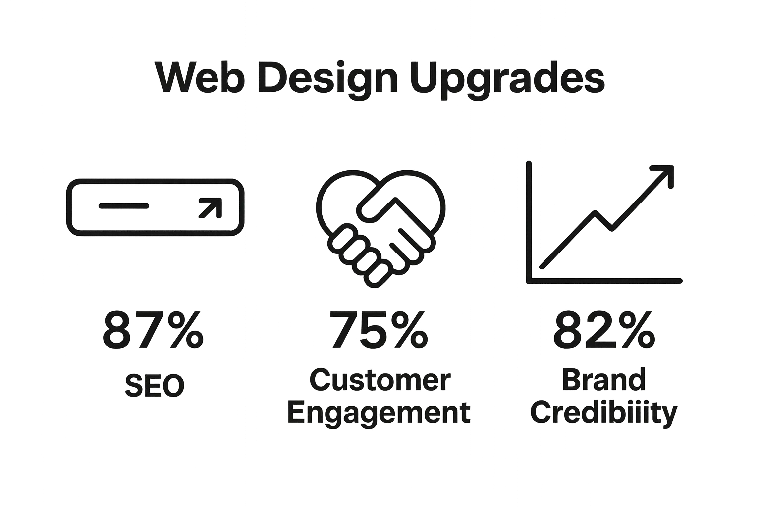 Three statistics on business benefits of web design