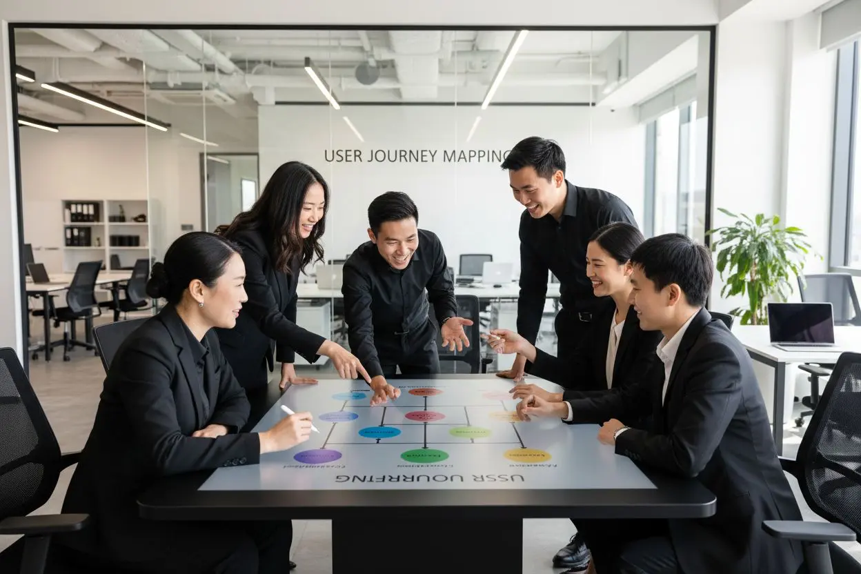 user journey mapping business team