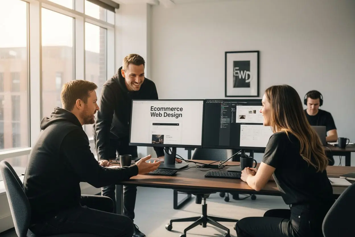 professional ecommerce web design workspace