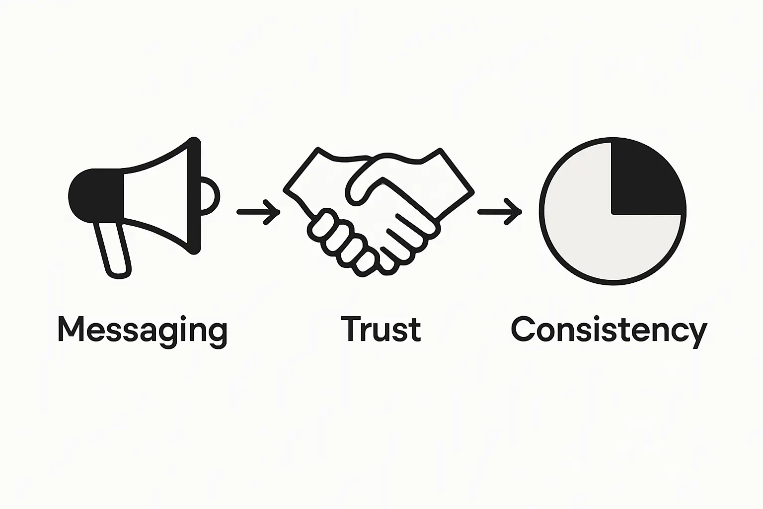 Infographic showing brand voice consistency process