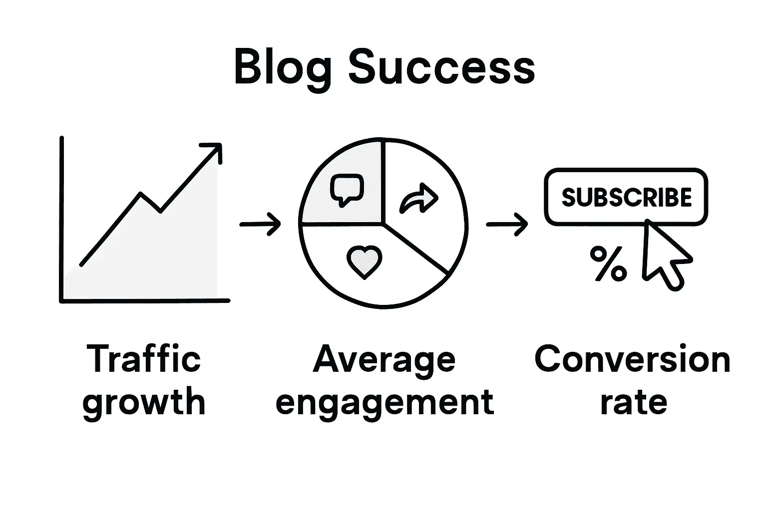Blog performance metrics comparison infographic