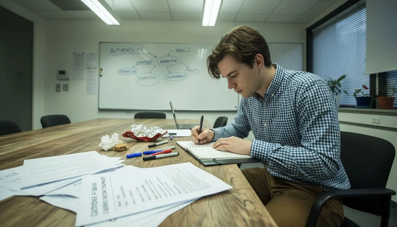 Manager outlines engagement techniques at meeting table