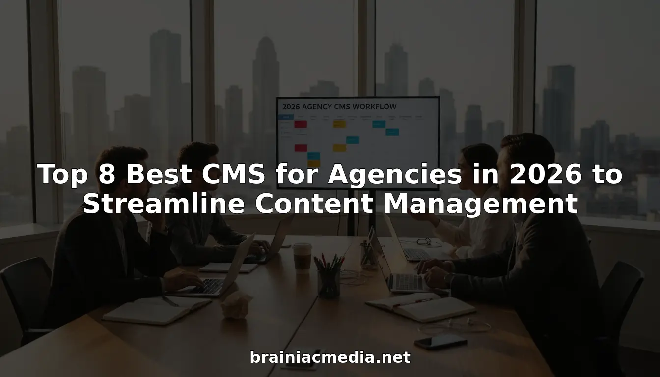 Agency team collaborating on content management workflow