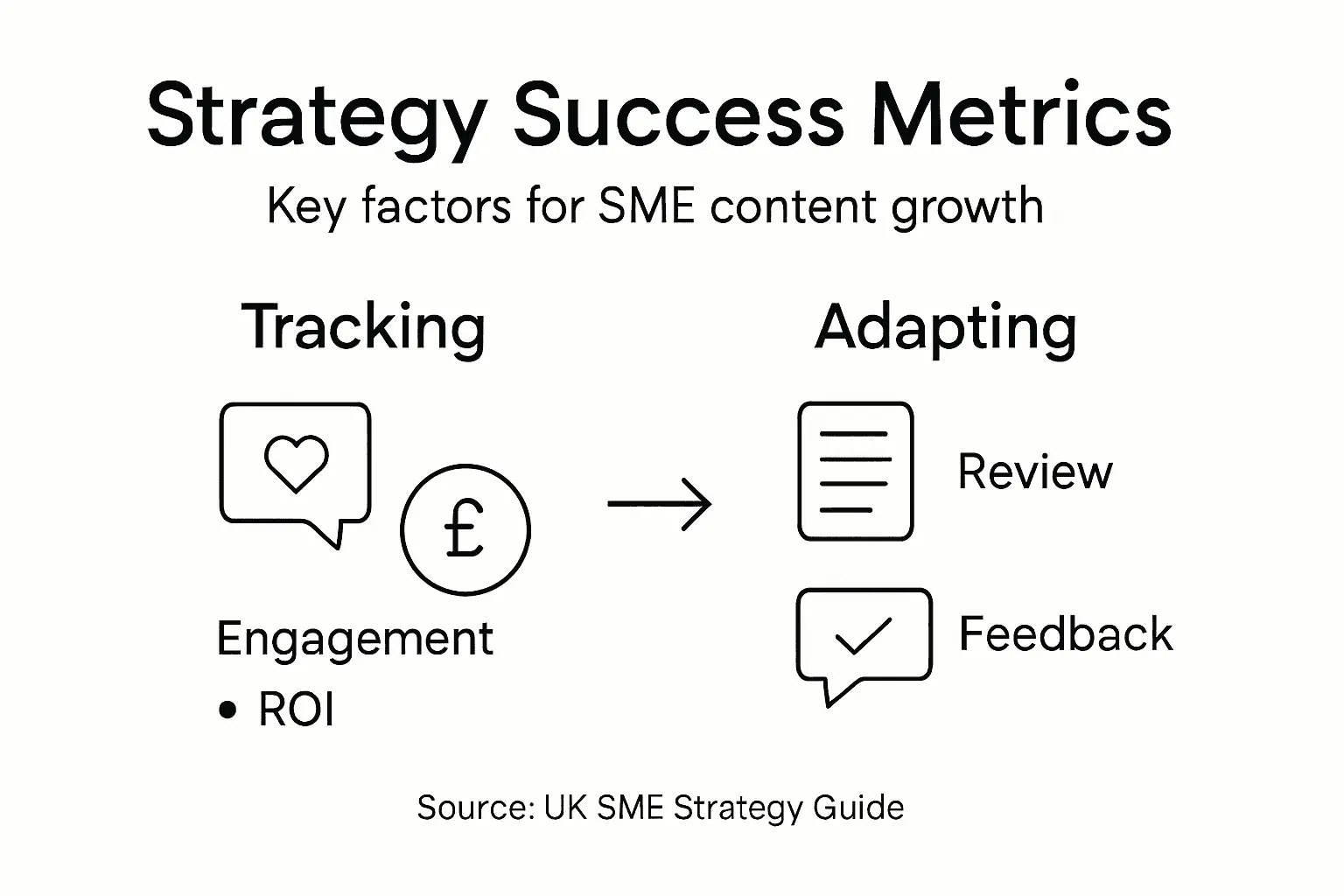 Infographic on measuring content strategy for SMEs
