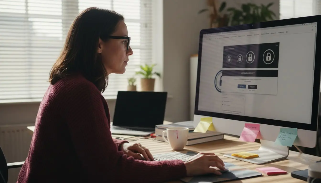 Designer implementing online trust indicators