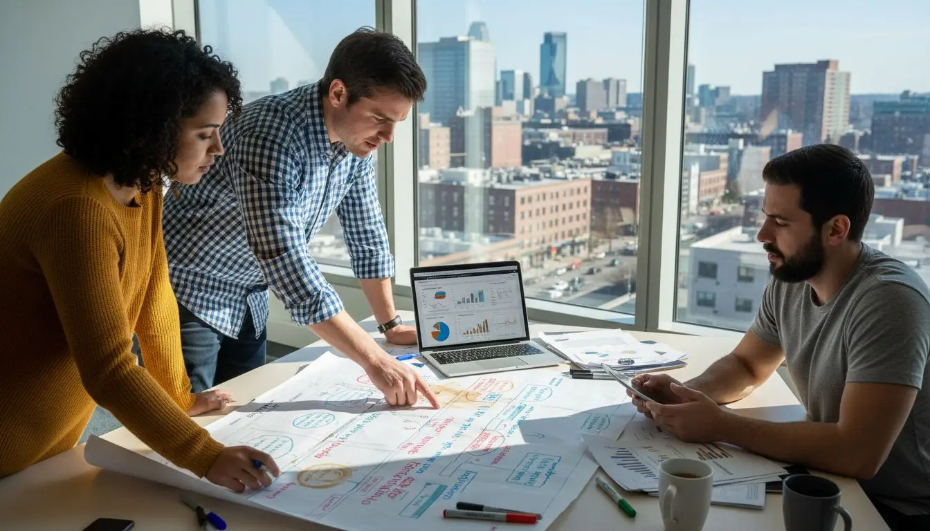 SME team mapping customer journey together