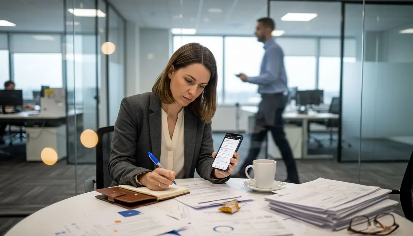 Business owner tackling CSR challenges in meeting room