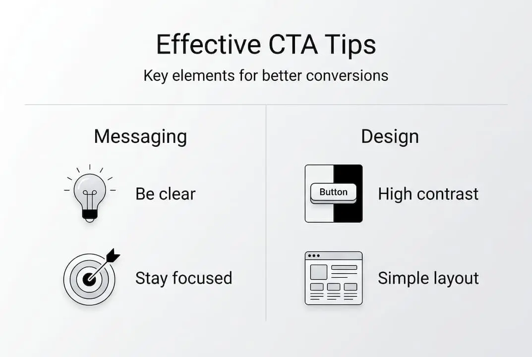 Infographic outlining effective CTA elements