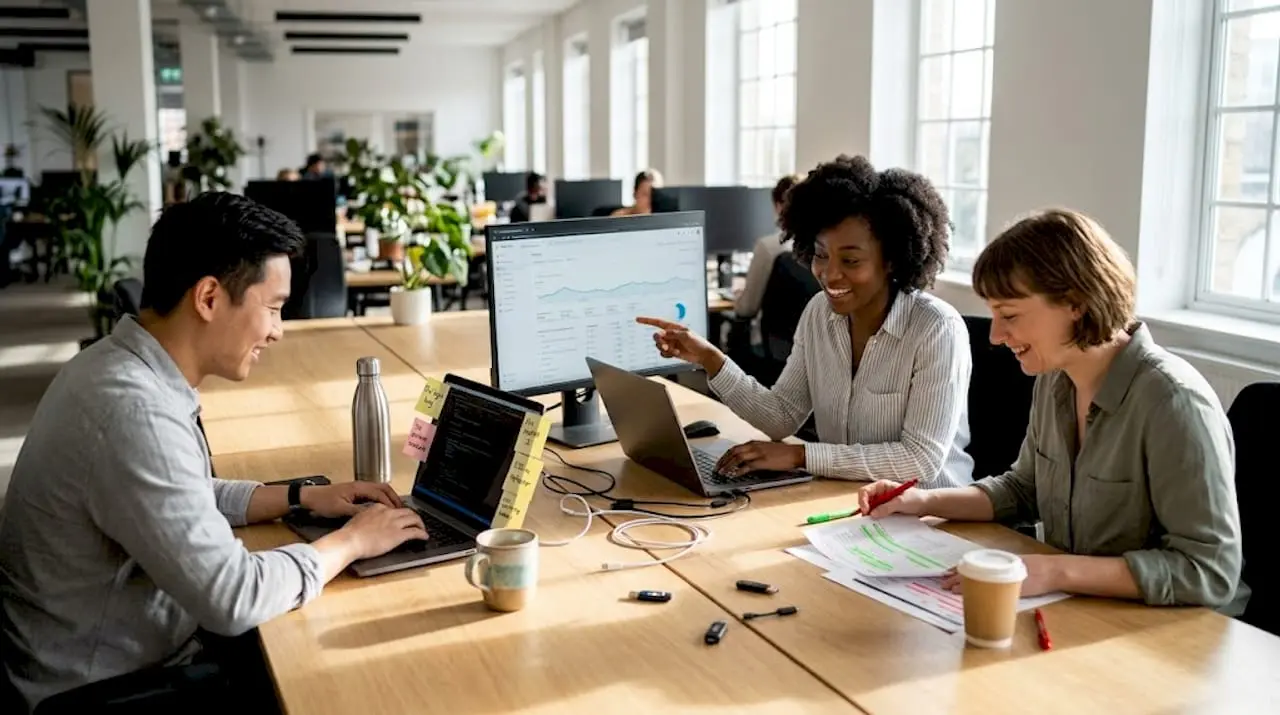 Web team optimizing site for sustainability