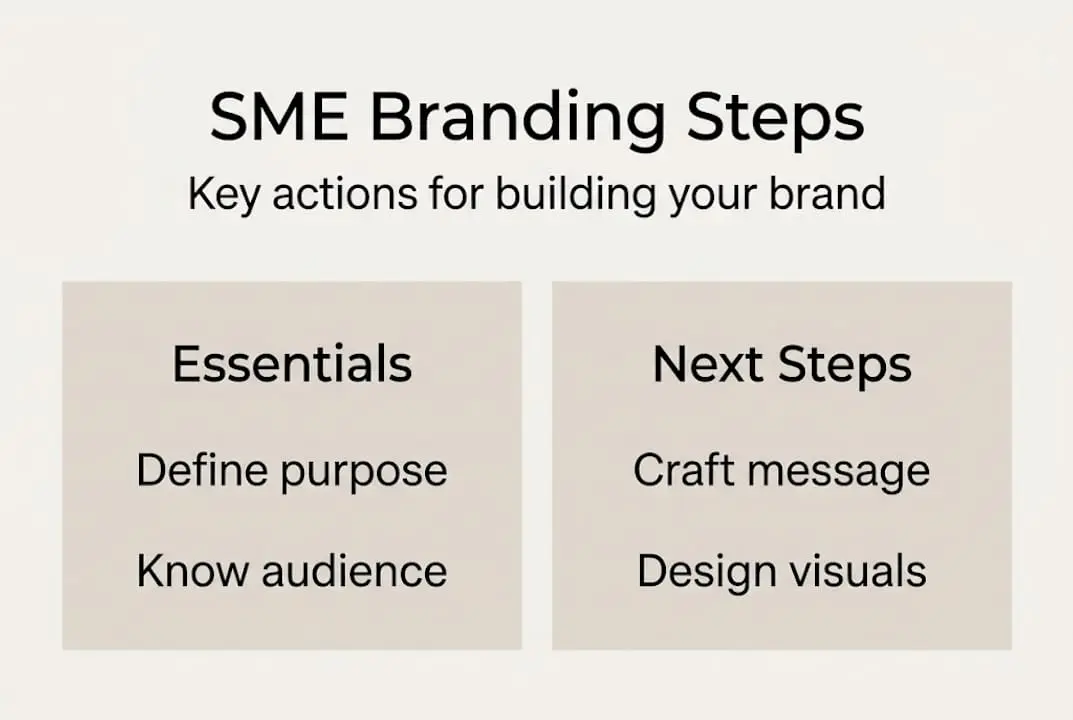 Infographic illustrating SME branding process