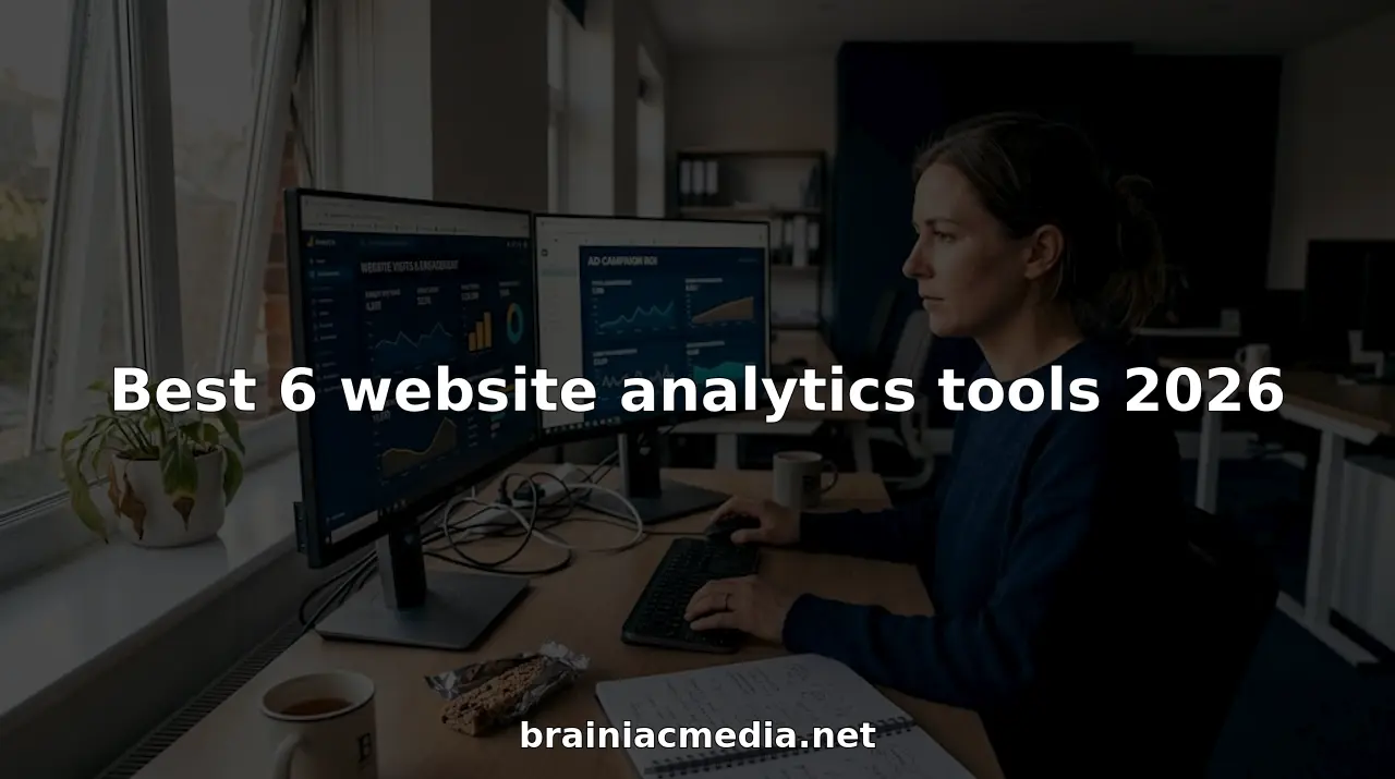 Professional analyzing website analytics at her desk