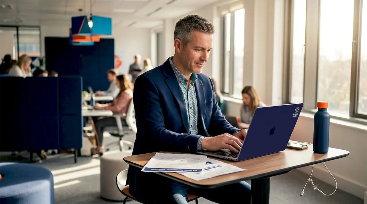 Marketer entering leads in B2B workspace