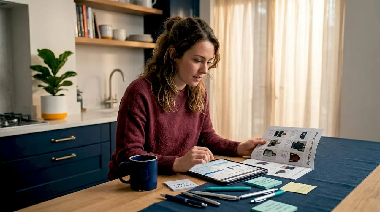 Woman reviewing value-based PPC bidding