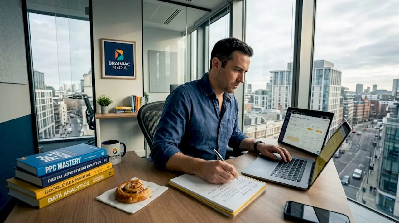SME owner setting up PPC campaign