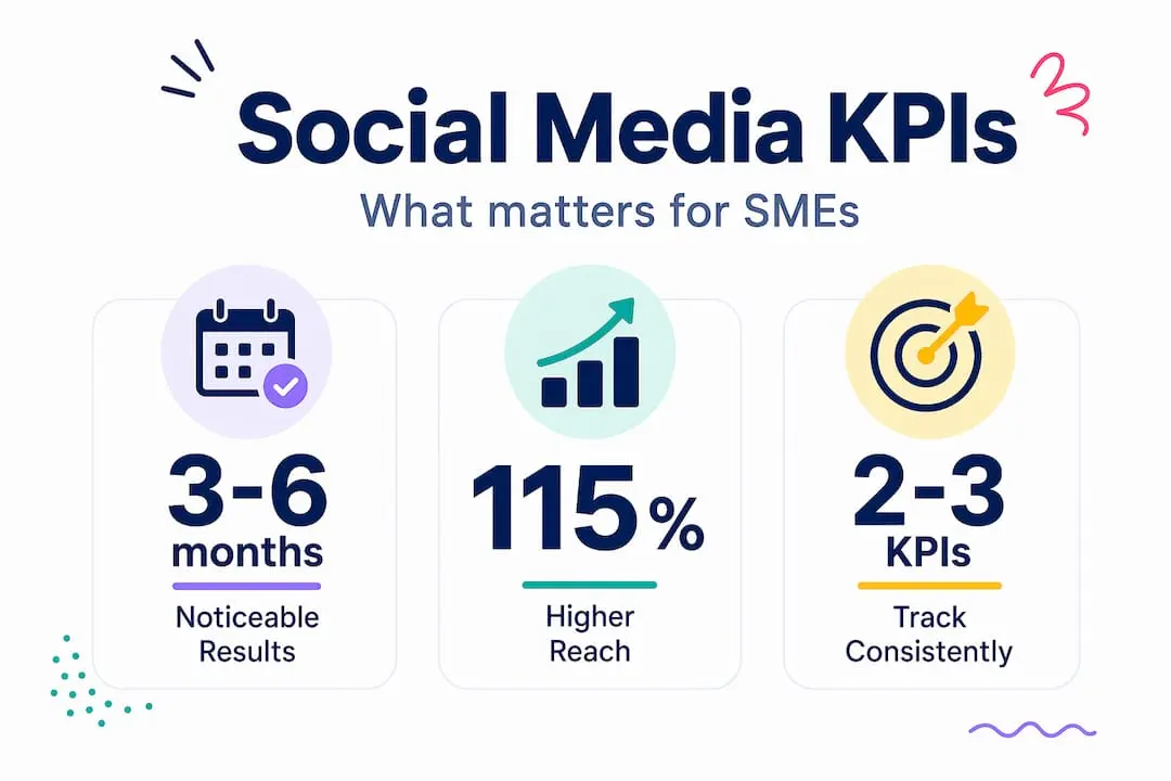 Infographic highlights social media KPIs for SMEs