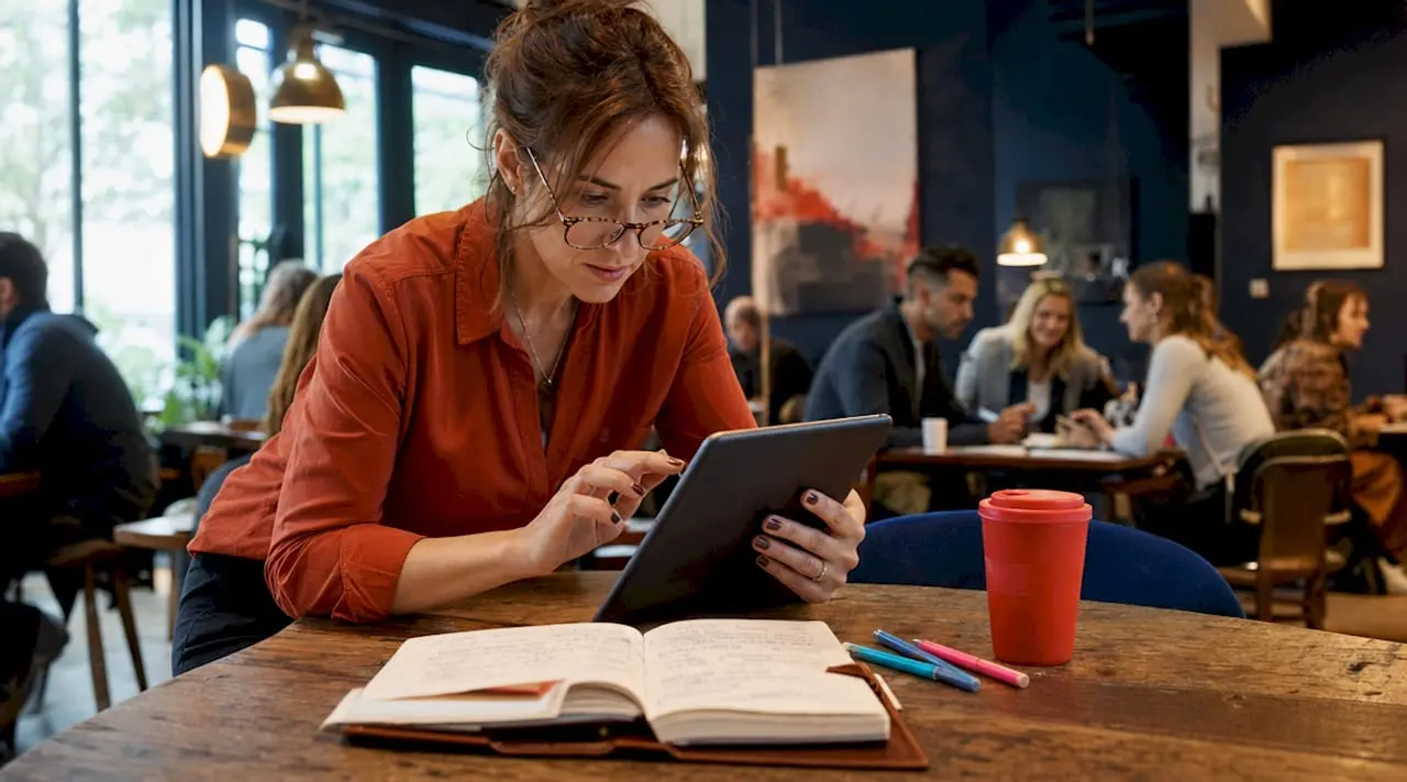 Marketing strategist engaging with digital marketing tool