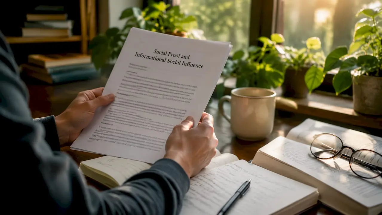 Overhead of researcher reading social proof study