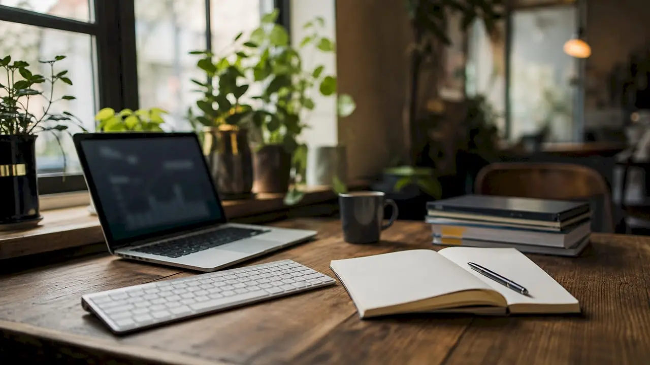 Workspace arranged for website and SEO analysis