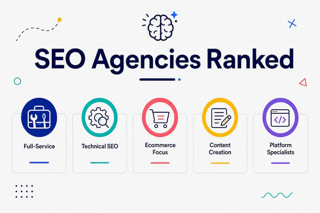 Infographic ranking SEO agency service types