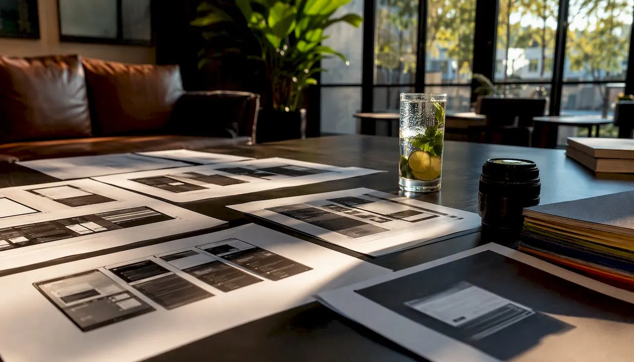 Photo shoot setup illustrating responsive media optimization