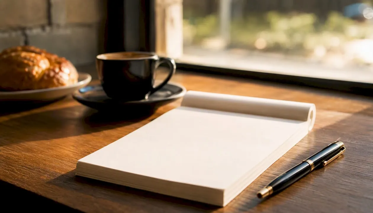 Support checklist and pen on office desk
