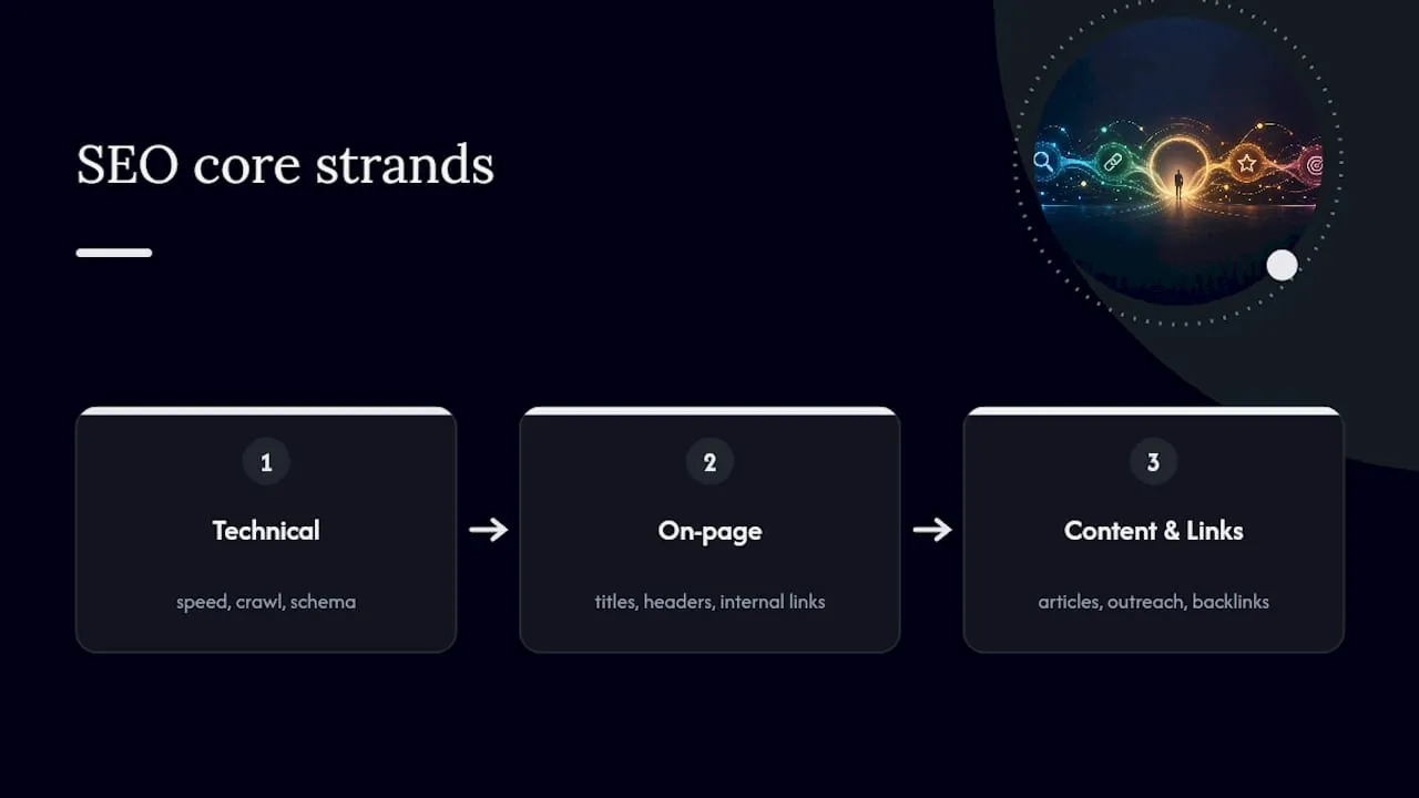 Diagram of SEO components and roles