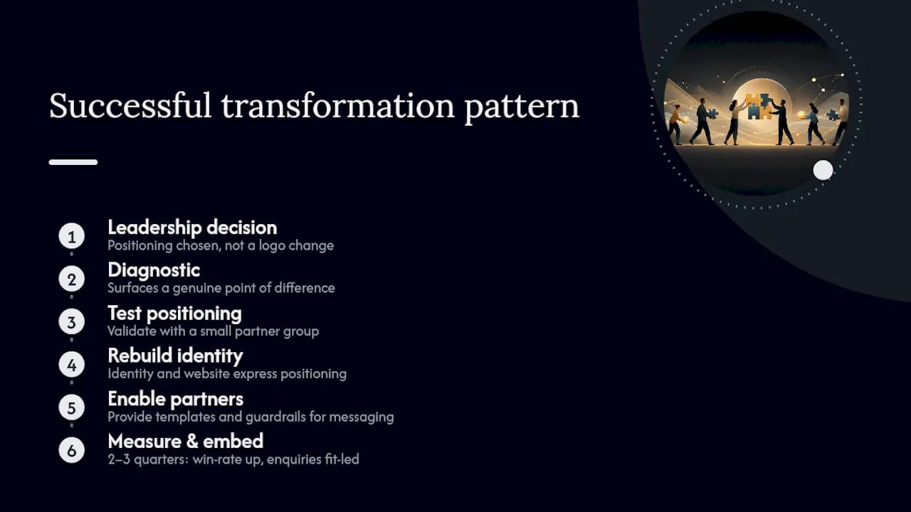 What does a successful branding transformation actually look like? — overview diagram