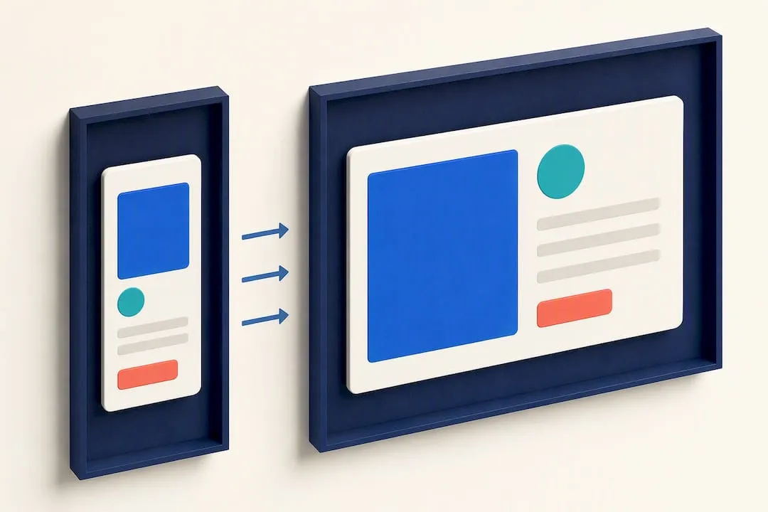 Component reflowing inside different containers