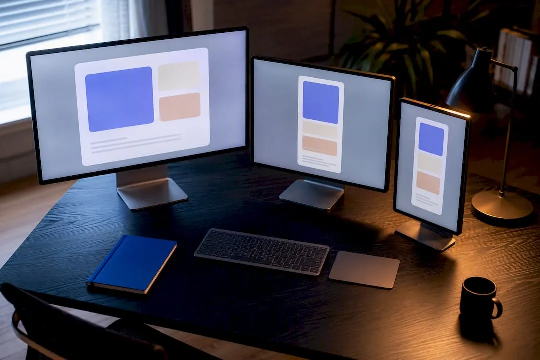 Adaptive component layouts across monitor screens