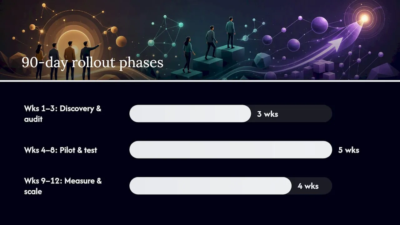 Three-phase 90-day B2B social media plan