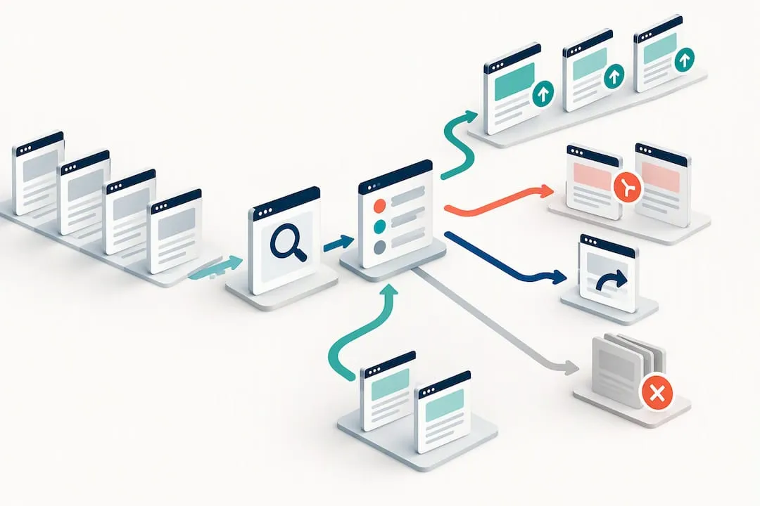 Illustrated SEO content audit roadmap